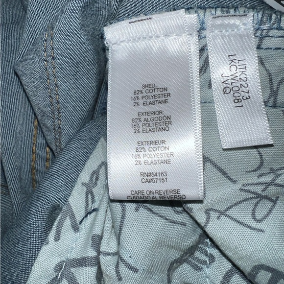 $100 Karl Lagerfeld Paris The Karl Blue Logo Tape Skinny Jeans Size 8 - Picture 15 of 16